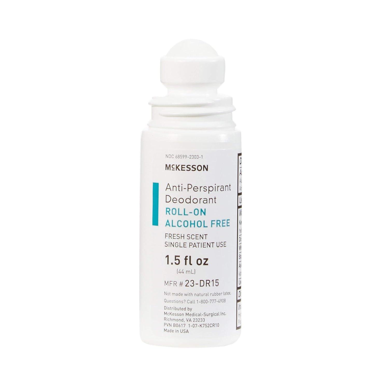 image:imageMcKesson Antiperspirant Deodorant RollOn Stick Pack of 1 Mini Travel Size AlcoholFree Fresh Scent 15 fl oz1 Ounce Pack of 1