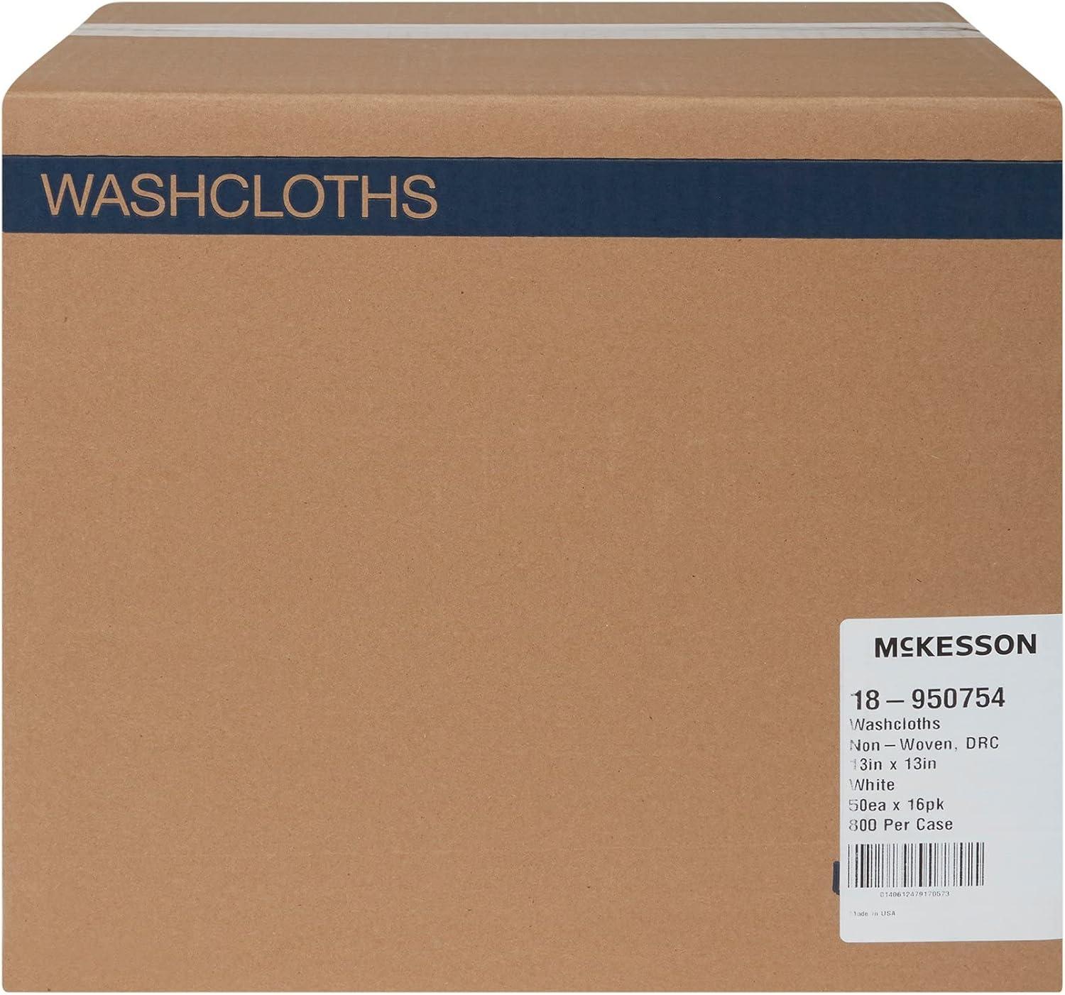 image:imageMcKesson Disposable Washcloths Soft Absorbent and Strong 13 in x 13 in 50 Count 16 Packs 800 Total13 in x 13 in 800 Count 16 Packs