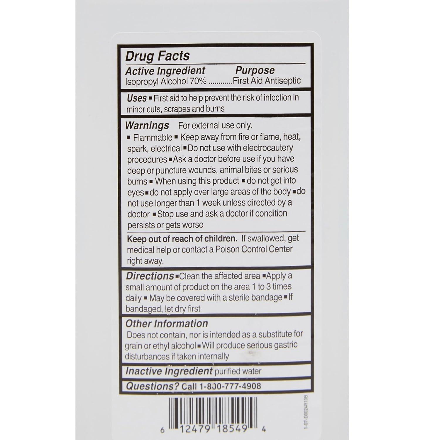 image:imageMcKesson Isopropyl Rubbing Alcohol 70 1 Count USP First Aid Antiseptic 32 oz32 Fl Oz Pack of 12