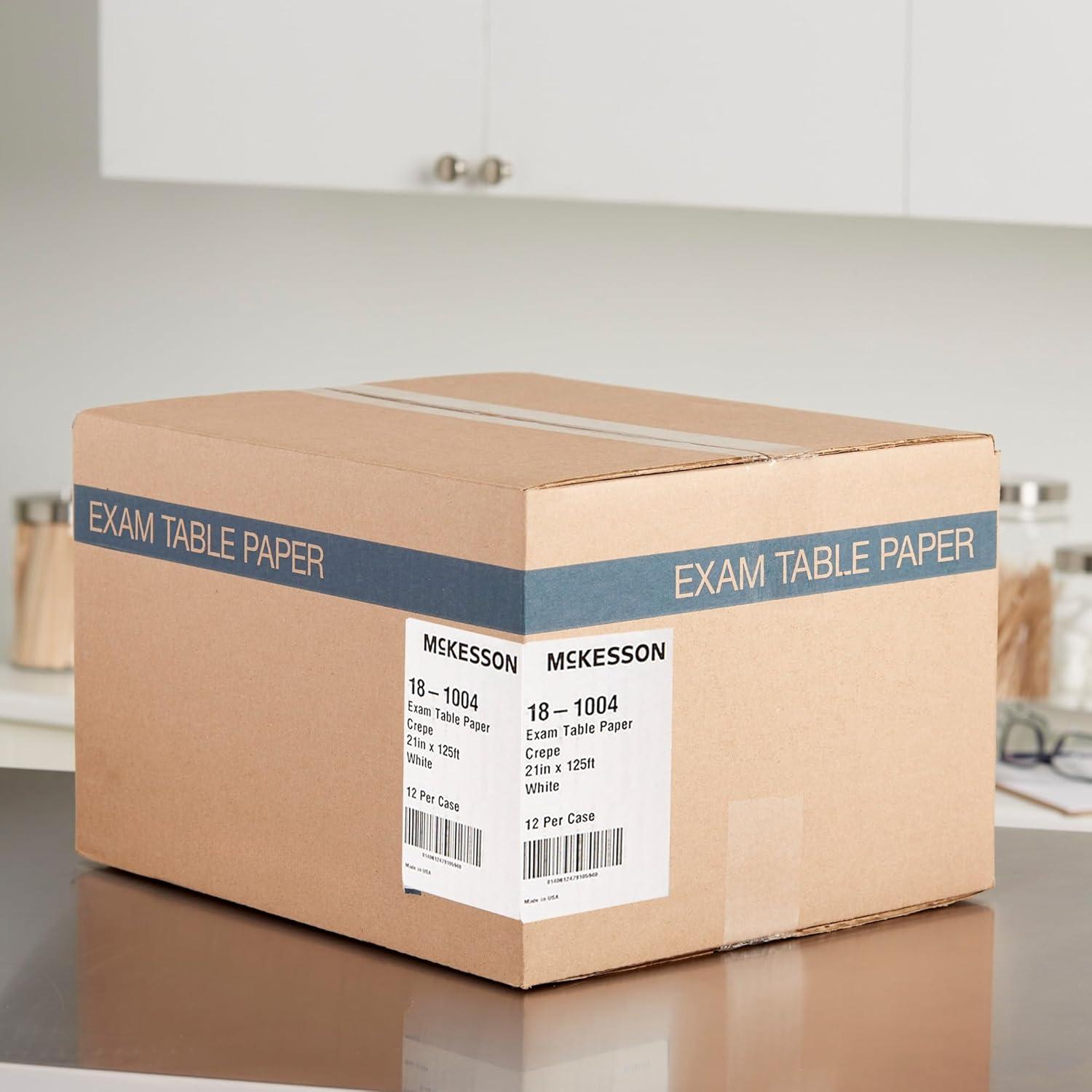 image:imageMcKesson Medical Exam Table Paper Rolls 12 Rolls 21 in x 200 ft White Standard Smooth Disposable Bed Cover for Doctor Spa Diaper Changing Waxing Nursing Chiropractor Patternmaking Tracing21X125 Crepe