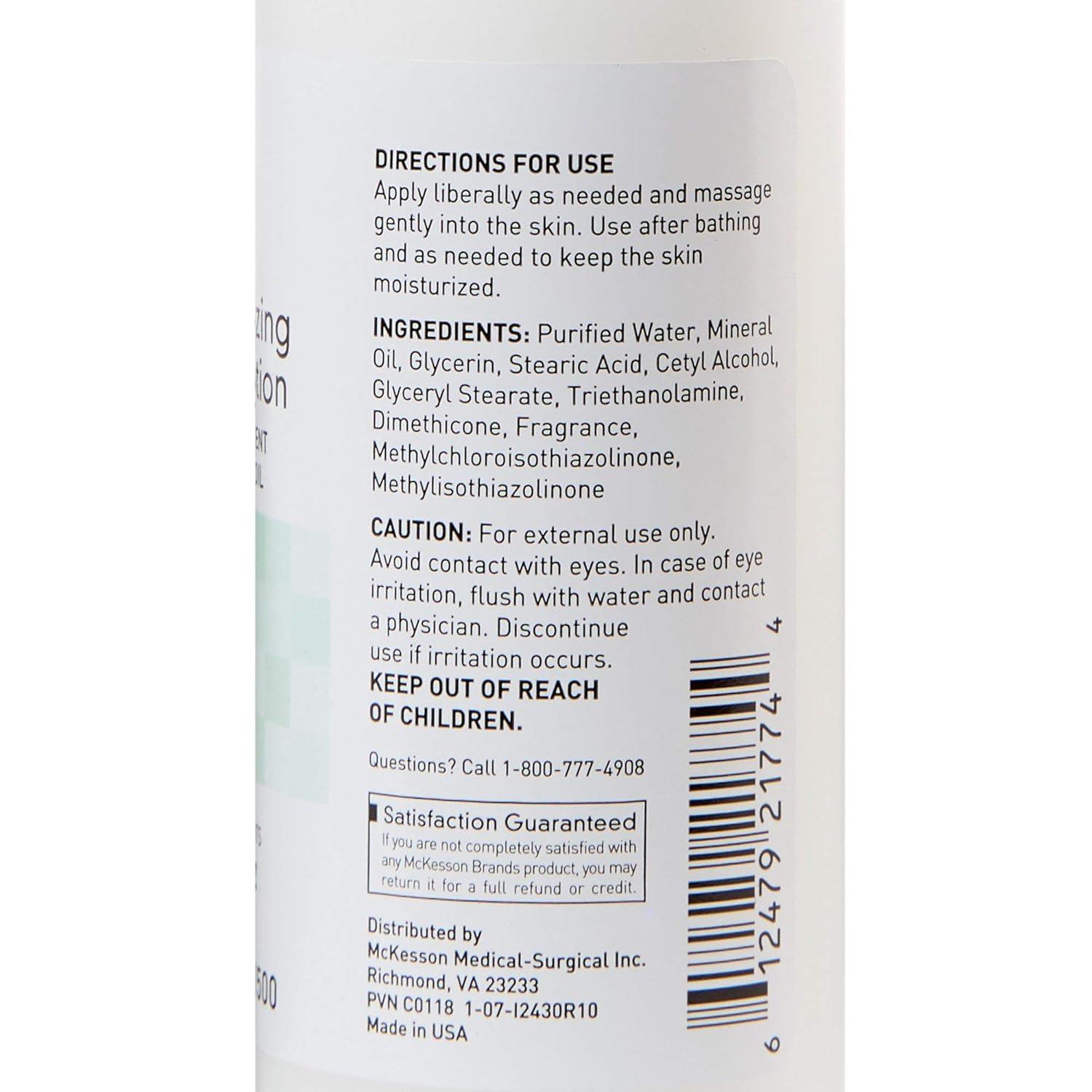 image:imageMcKesson Moisturizing Body Lotion with Mineral Oil Baby Fresh Scent 4 fl oz 60 Count4 Ounce