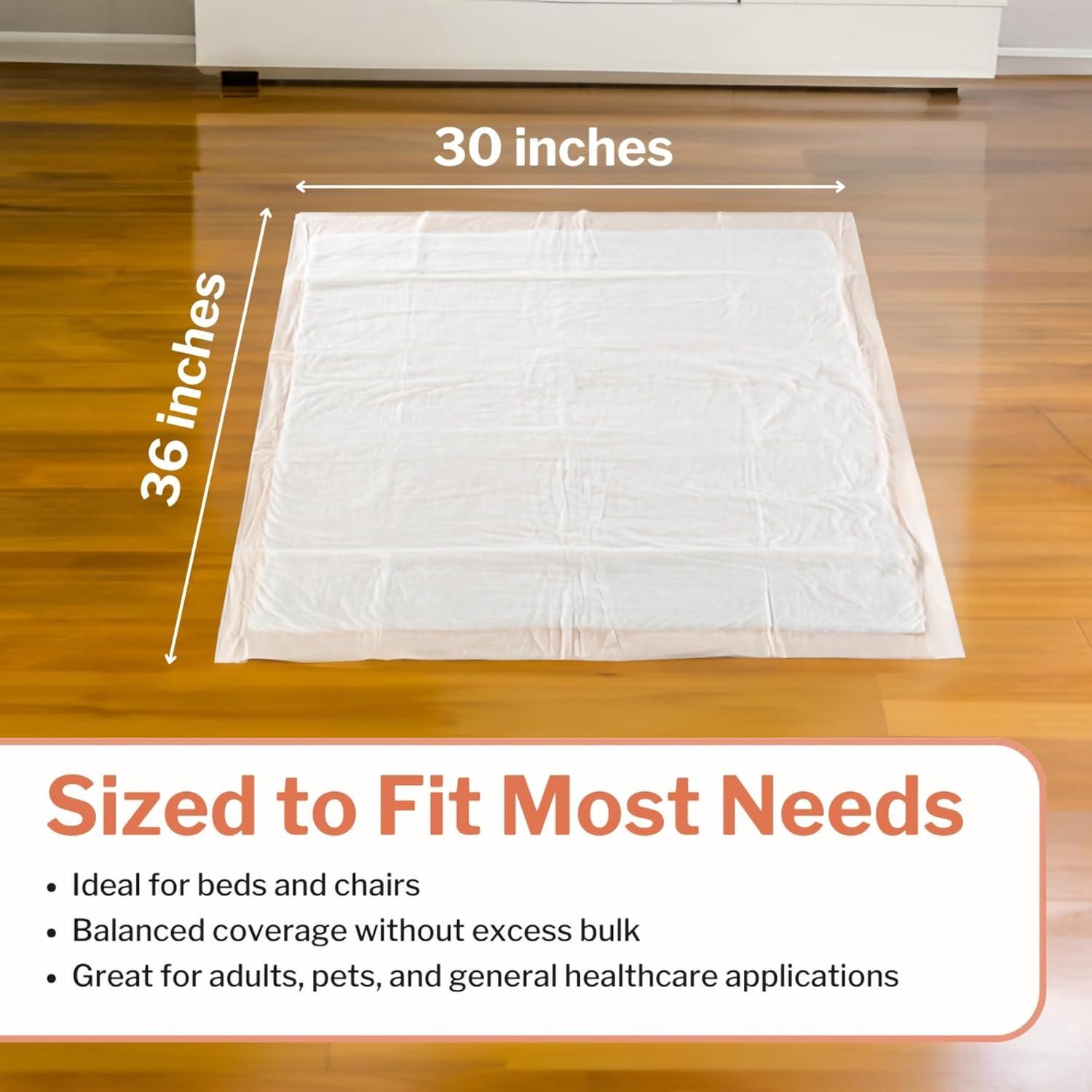 image:imageMcKesson Underpads Disposable Bed Pads 30 x 36 100 Count Heavy Absorbency Ultra Incontinence Chux Pads for Adults Elderly and Baby Pee Pads30 X 36 Inch Pack of 40