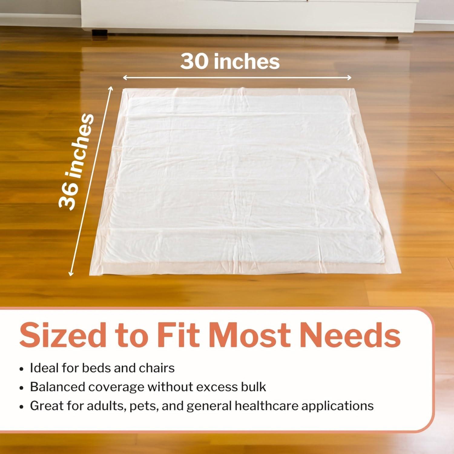 image:imageMcKesson Underpads Disposable Bed Pads 30 x 36 100 Count Heavy Absorbency Ultra Incontinence Chux Pads for Adults Elderly and Baby Pee Pads30 X 36 Inch Pack of 200
