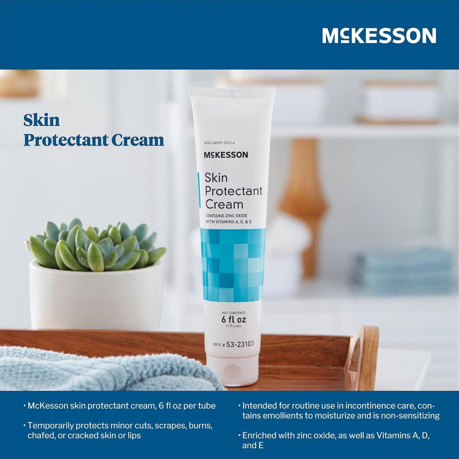 image:imageMcKesson Vitamin A amp D Skin Protectant Cream with Zinc Oxide Incontinence Barrier Cream Diaper Rash Healing Dry and Cracked Skin 6 oz 24 Count6 Ounce Pack of 24