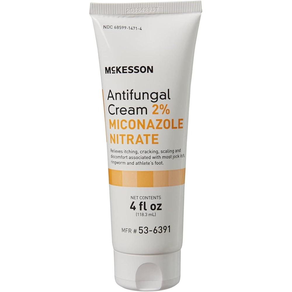 image:imageMcKesson Antifungal Cream 2 Miconazole Nitrate Relieves Itching Burning Cracking from Jock Itch Ringworm and Athlete Foot 4 oz 1 Count4 Ounce Pack of 1