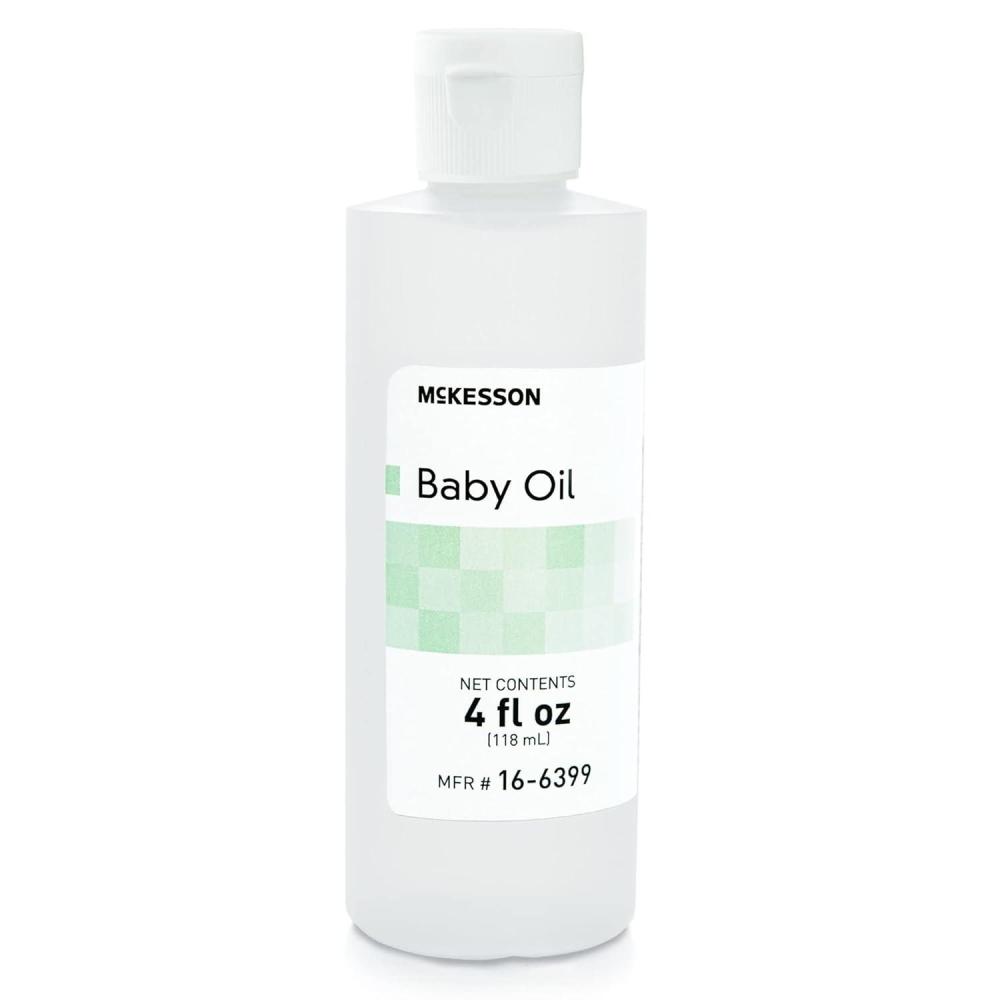 image:imageMcKesson Baby Oil for Dry Sensitive Skin Scented Mineral Oil to Prevent Moisture Loss 4 oz 96 Count