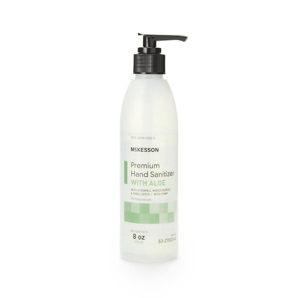 image:imageMcKesson Hand Sanitizer with Aloe 8 oz Pump Bottle Pack of 24 Bulk 70 Ethyl Alcohol Spring Water Scent NoRinse Sanitizing Gel with Vitamin E and Moisturizers MedicalGrade
