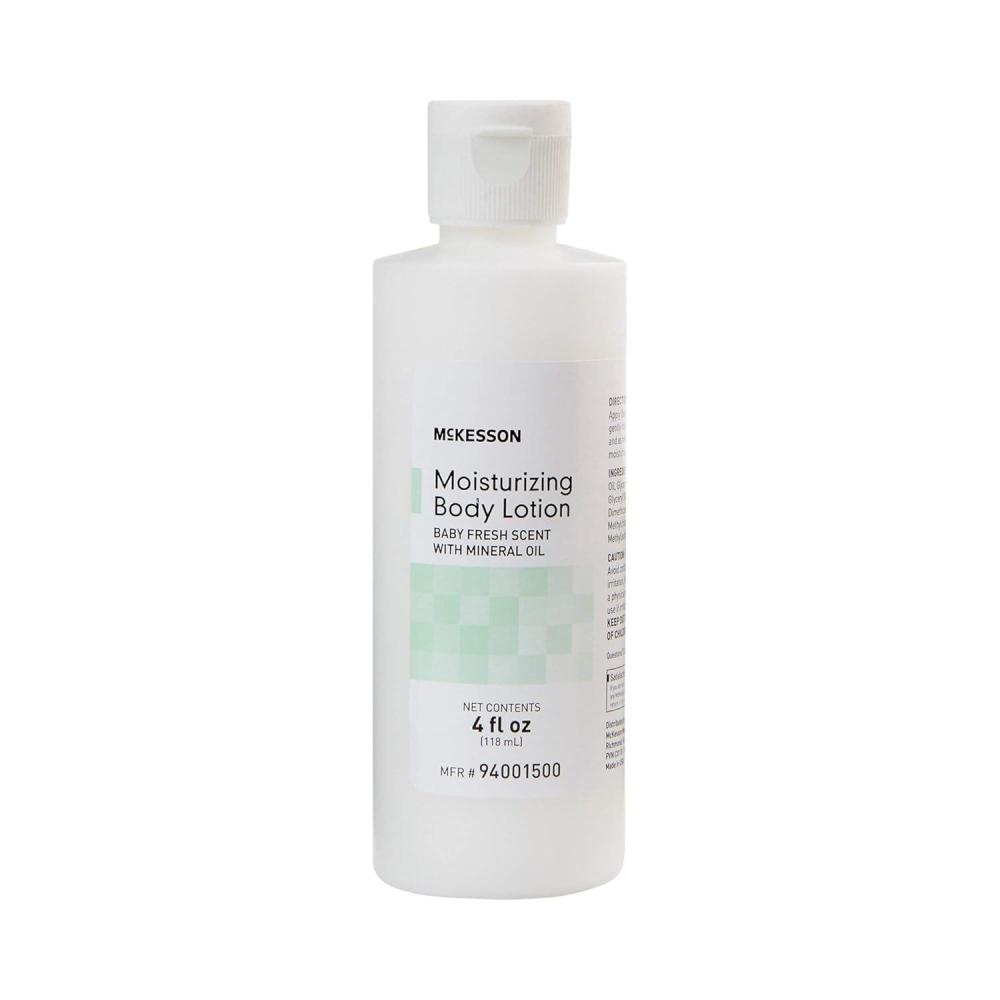 image:imageMcKesson Moisturizing Body Lotion with Mineral Oil Baby Fresh Scent 4 fl oz 60 Count4 Ounce