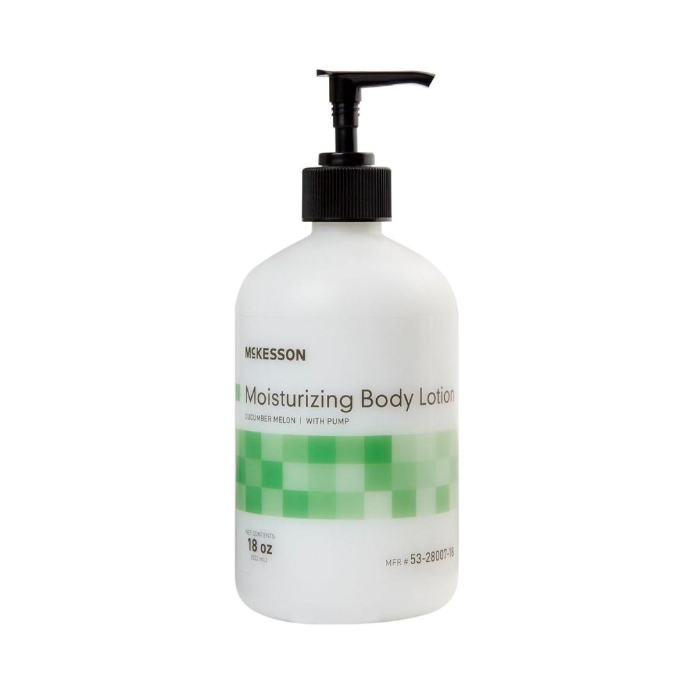 image:imageMcKesson Moisturizing Hand and Body Lotion  Cucumber Melon Scent  18 oz 12 Count18 Fl Oz Pack of 12