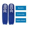 McKesson Adult Bariatric Slipper Socks Non-Skid & Slip Sole Blue – 1 Pair