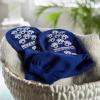 McKesson Adult Bariatric Slipper Socks Non-Skid & Slip Sole Blue – 1 Pair