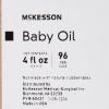 McKesson Baby Oil for Dry Sensitive Skin, Scented Mineral Oil to Prevent Moisture Loss, 4 oz, 96 Count