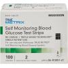 McKesson True METRIX Blood Glucose Test Strips for Diabetes [100 Strips] Self-Monitoring System(1 Count (Pack of 100))
