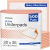 McKesson Underpads Disposable Bed Pads 30″ x 36″ [100 Count], Heavy Absorbency, Ultra Incontinence Chux Pads for Adults, Elderly, and Baby, Pee Pads(30 X 36 Inch (Pack of 500))
