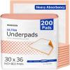 McKesson Underpads Disposable Bed Pads 30″ x 36″ [100 Count], Heavy Absorbency, Ultra Incontinence Chux Pads for Adults, Elderly, and Baby, Pee Pads(30 X 36 Inch (Pack of 200))