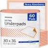 McKesson Underpads Disposable Bed Pads 30″ x 36″ [100 Count], Heavy Absorbency, Ultra Incontinence Chux Pads for Adults, Elderly, and Baby, Pee Pads(30×36 Inch (Pack of 60))