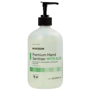 McKesson Hand Sanitizer with Aloe, 18 oz Pump Bottle [Pack of 12] – Bulk, 70% Ethyl Alcohol, Spring Water Scent, No-Rinse Gel with Vitamin E and Moisturizers, Medical-Grade Sanitizer(18 Fl Oz (Pack of 1))