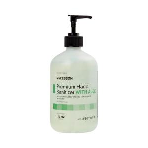 McKesson Hand Sanitizer with Aloe, 18 oz Pump Bottle [Pack of 12] – Bulk, 70% Ethyl Alcohol, Spring Water Scent, No-Rinse Gel with Vitamin E and Moisturizers, Medical-Grade Sanitizer(18 Ounce (Pack of 5))