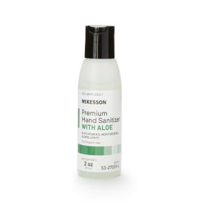 McKesson Hand Sanitizer with Aloe, 2 oz [Pack of 48] Bulk, Travel Size, 70% Ethyl Alcohol, Spring Water Scent, No-Rinse Sanitizing Gel with Vitamin E and Moisturizers, Medical-Grade
