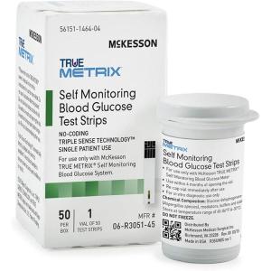 McKesson True METRIX Blood Glucose Test Strips for Diabetes [100 Strips] Self-Monitoring System(1 Count (Pack of 150))
