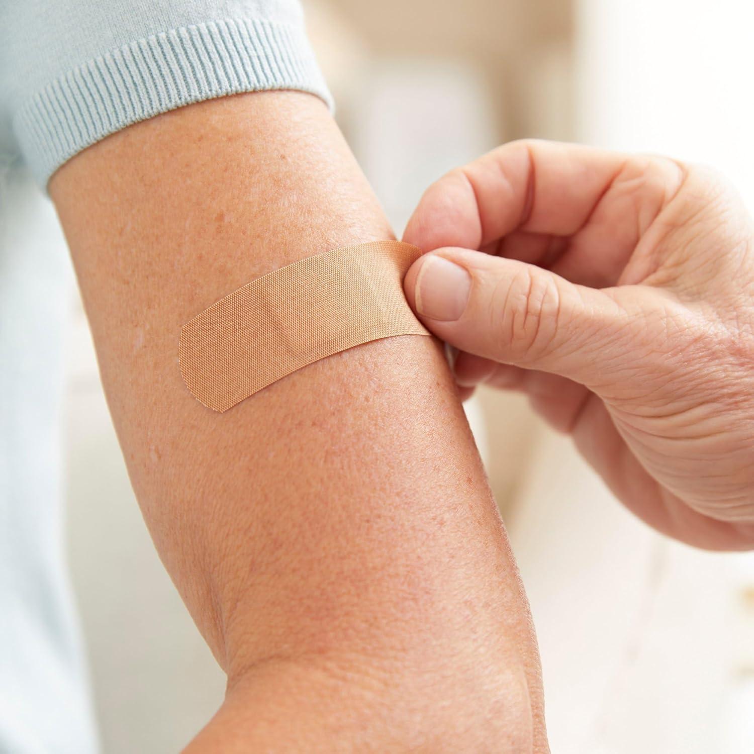 image:imageMcKesson Adhesive Bandages Sterile Fabric Strip 1 in x 3 in 100 Count 24 Packs 2400 Total1 X 3 Inch 400 Count