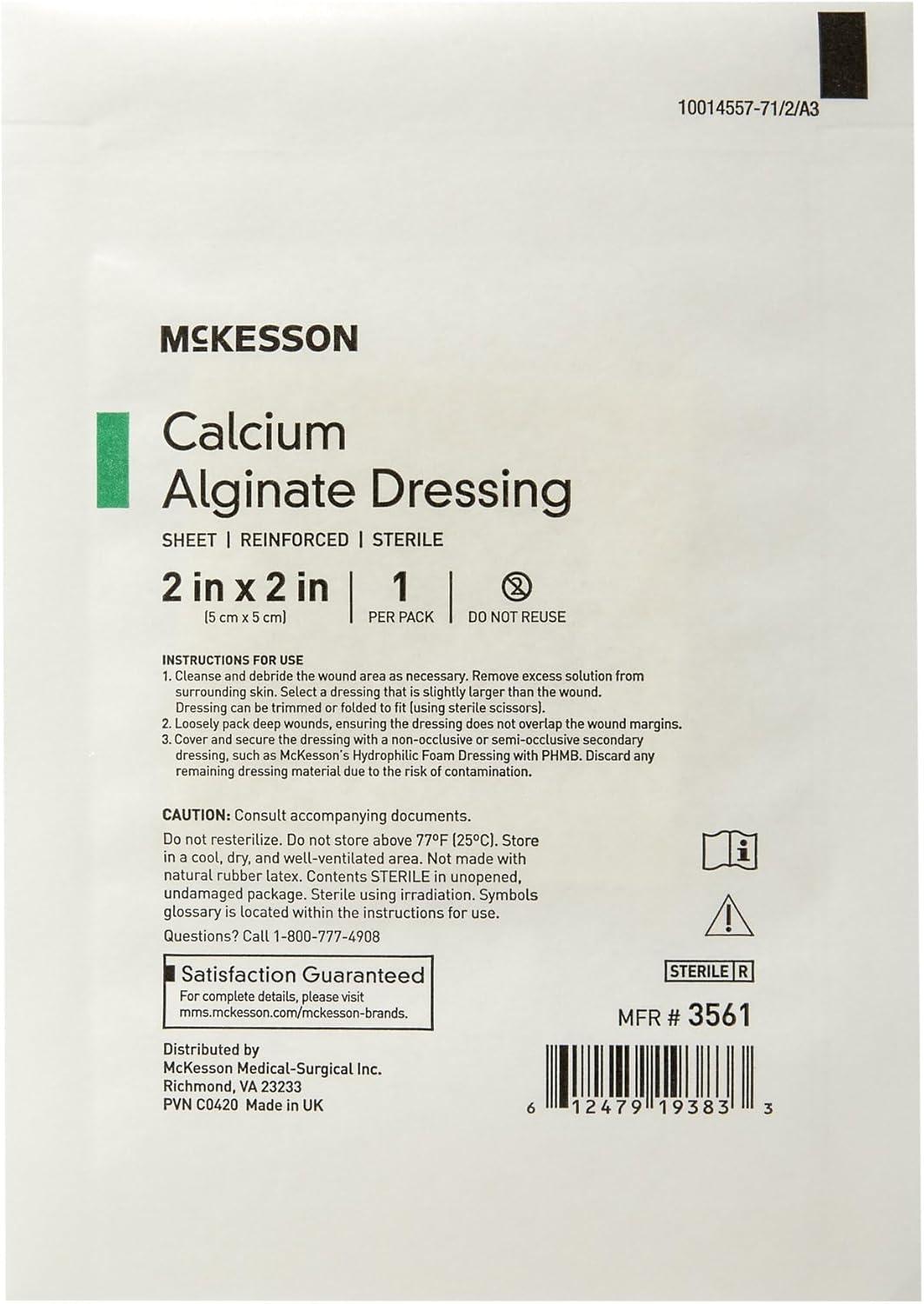 image:imageMcKesson Alginate Dressing 2 X 2 Sterile 100 per Case