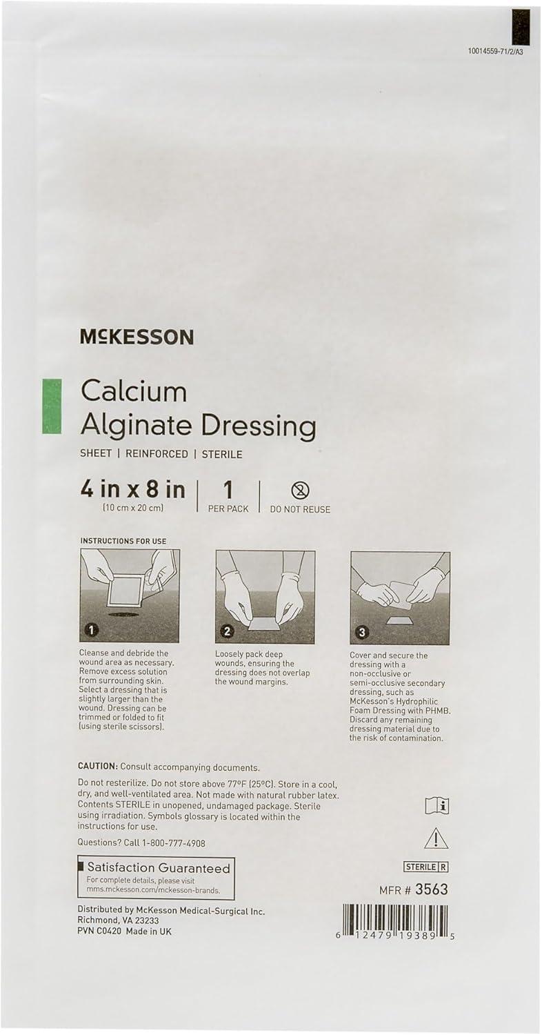 image:imageMcKesson Alginate Dressing 4 X 8 Sterile 50 per Case