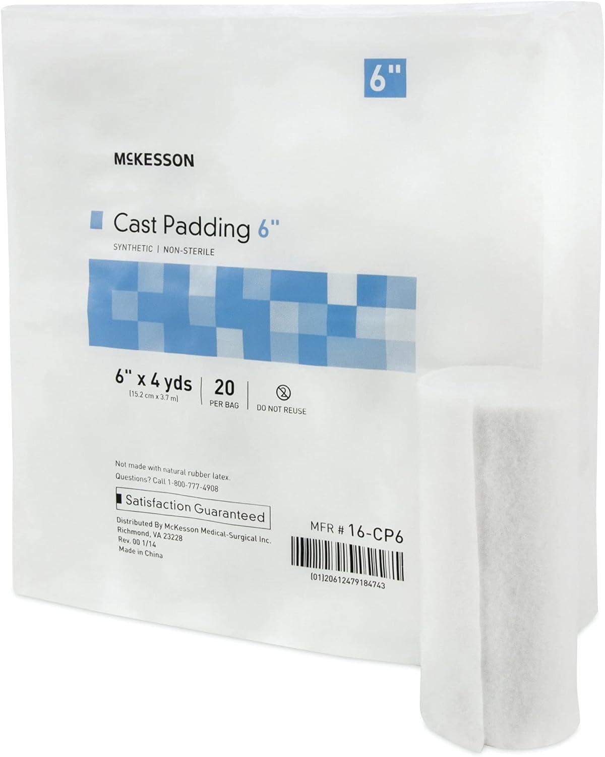 image:imageMcKesson Cast Padding NonSterile Polyester 6 in x 4 yds 20 Count 1 Pack6 Inch X 4 Yard 80 ct