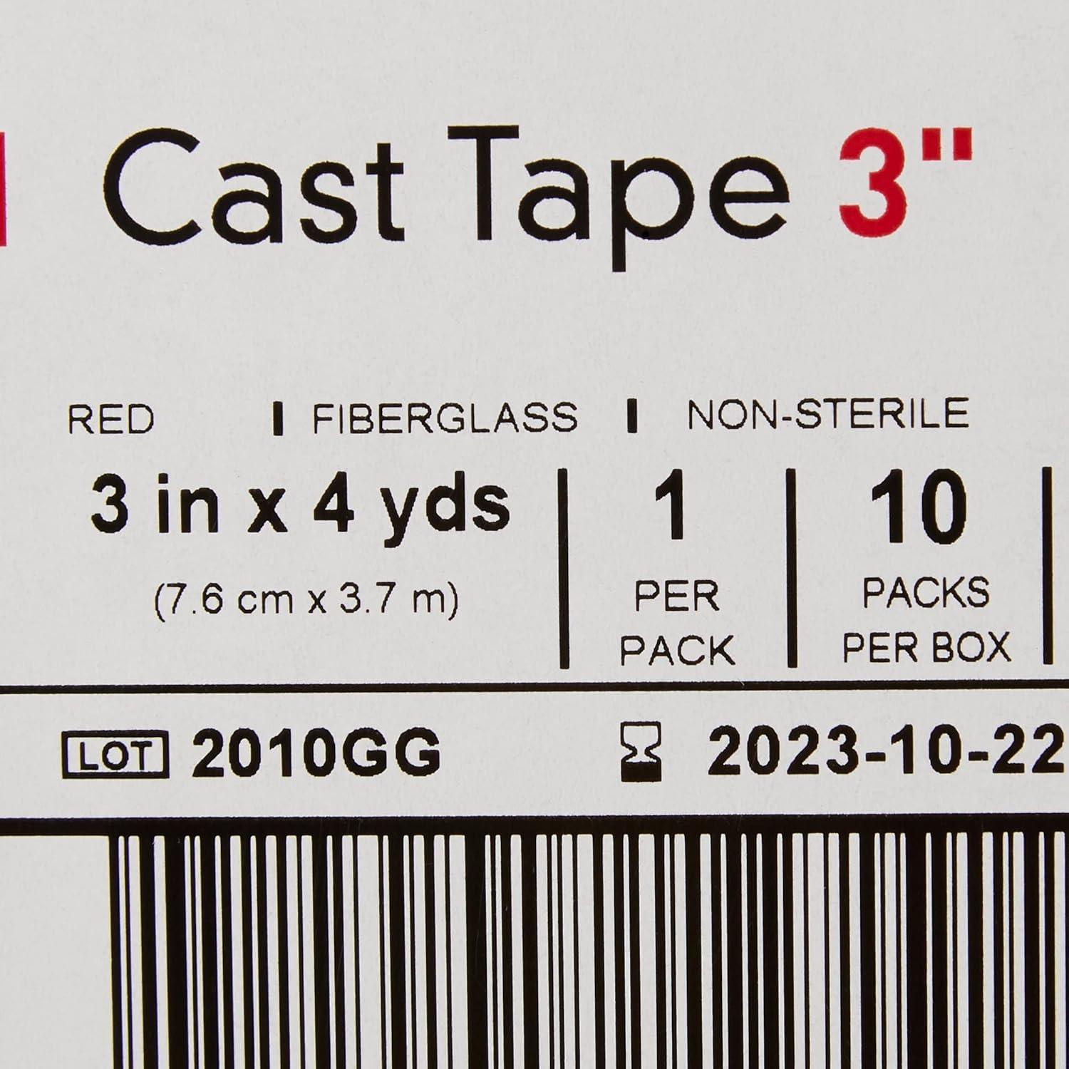 image:imageMcKesson Cast Tape Fiberglass Red 3 in x 4 yds 1 Count 10 Packs 10 Total3 inch x 4 yards