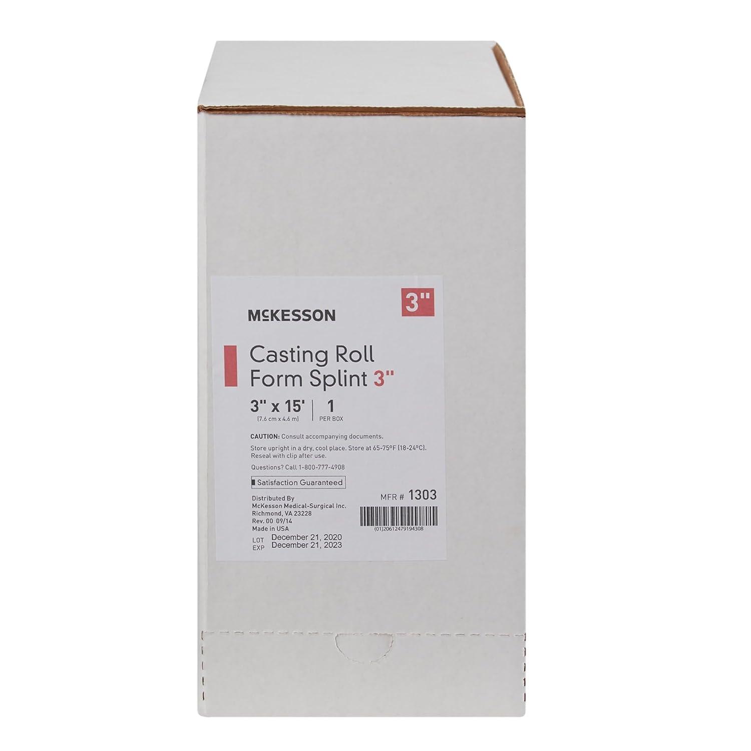 image:imageMcKesson Casting Roll Form Splints Fiberglass White 3 in x 15 ft 1 Count 2 Packs 2 Total1