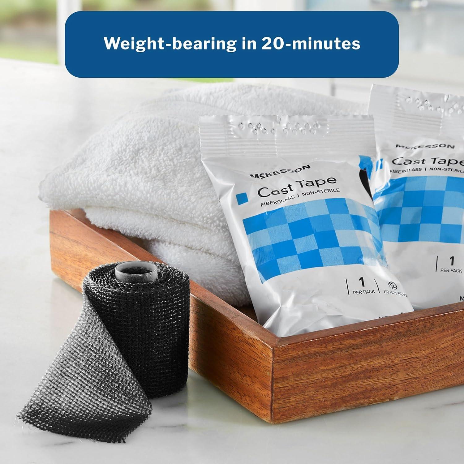 image:imageMcKesson Casting Tape WaterActivated Resin Weight Bearing Cast Tape Black 4 in x 12 ft 1 Count 10 Packs 10 Total