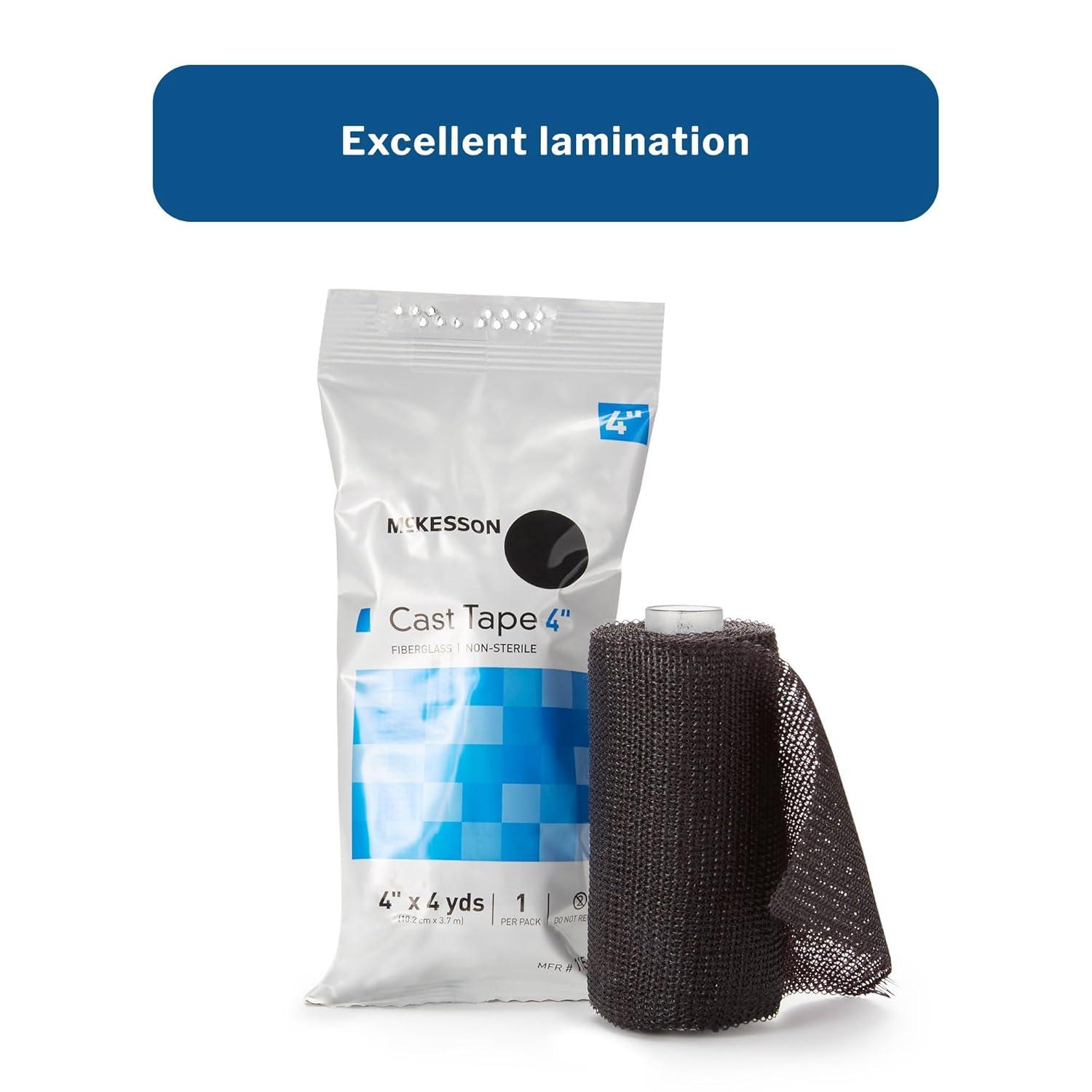 image:imageMcKesson Casting Tape WaterActivated Resin Weight Bearing Cast Tape Black 4 in x 12 ft 1 Count 10 Packs 10 Total