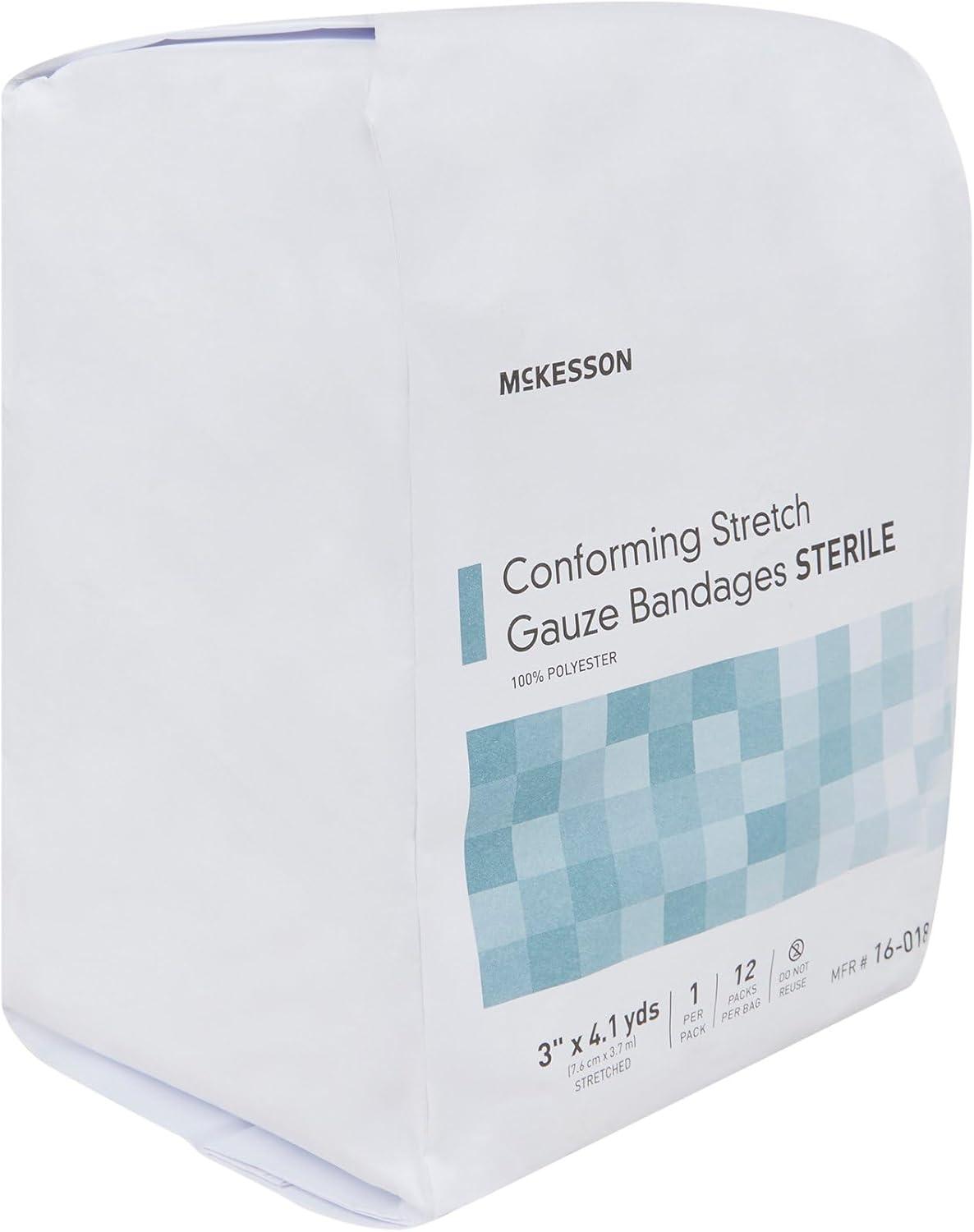 image:imageMcKesson Conforming Stretch Gauze Bandages Sterile 4 in x 4 110 yd 12 Count3 x 41 yd 96 Count