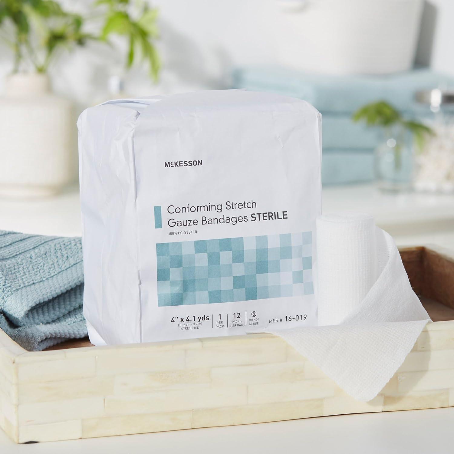 image:imageMcKesson Conforming Stretch Gauze Bandages Sterile 4 in x 4 110 yd 12 Count4 x 41 yd 12 Count