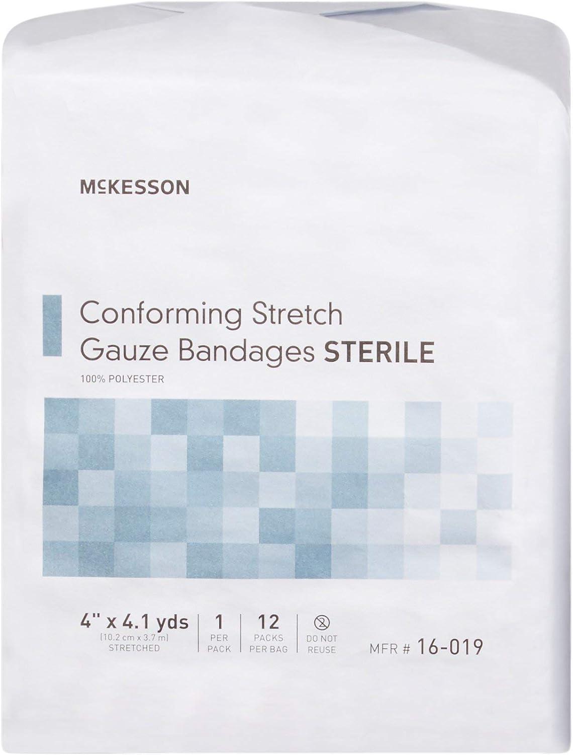 image:imageMcKesson Conforming Stretch Gauze Bandages Sterile 4 in x 4 110 yd 12 Count4 x 41 yd 12 Count