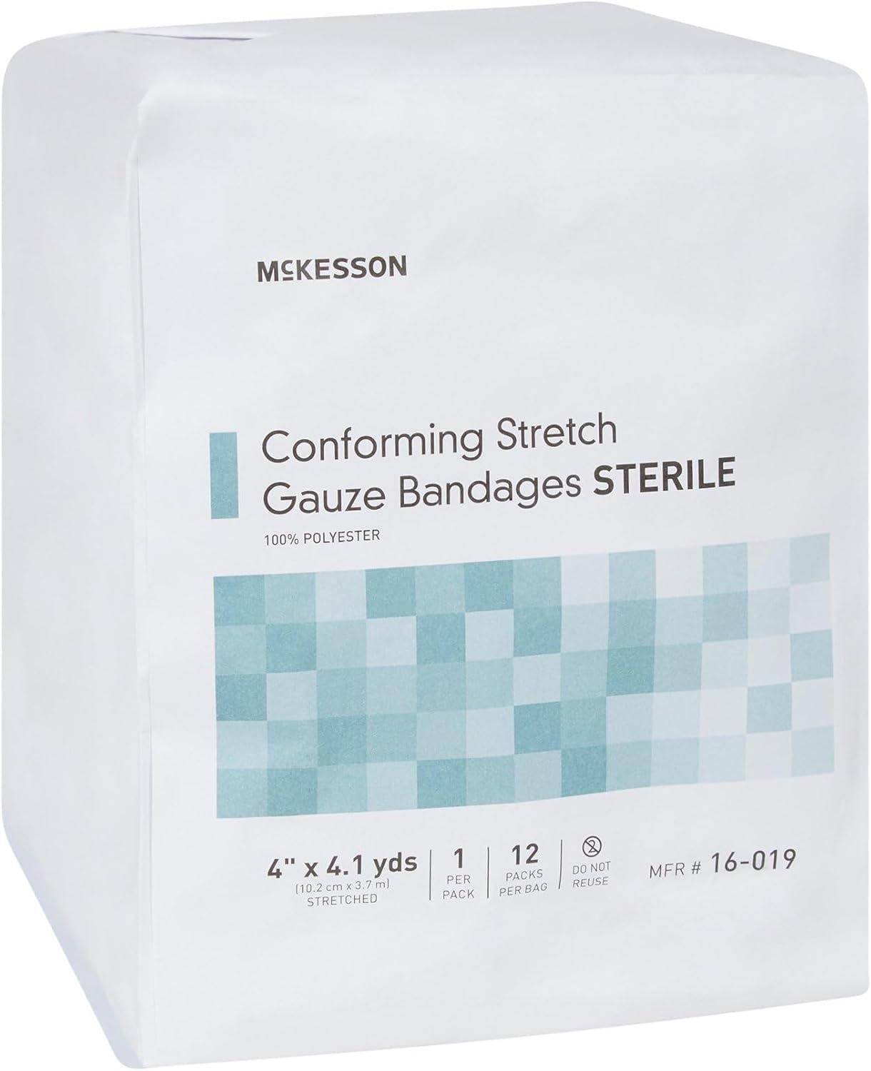 image:imageMcKesson Conforming Stretch Gauze Bandages Sterile 4 in x 4 110 yd 12 Count4 x 41 yd 12 Count