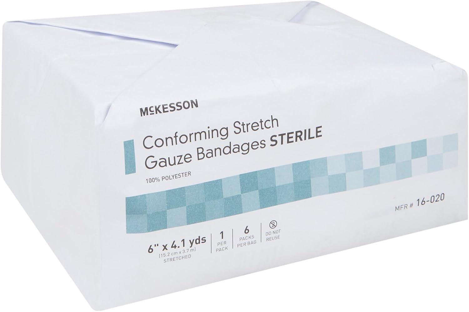 image:imageMcKesson Conforming Stretch Gauze Bandages Sterile 4 in x 4 110 yd 12 Count6 x 41 yd 6 Count