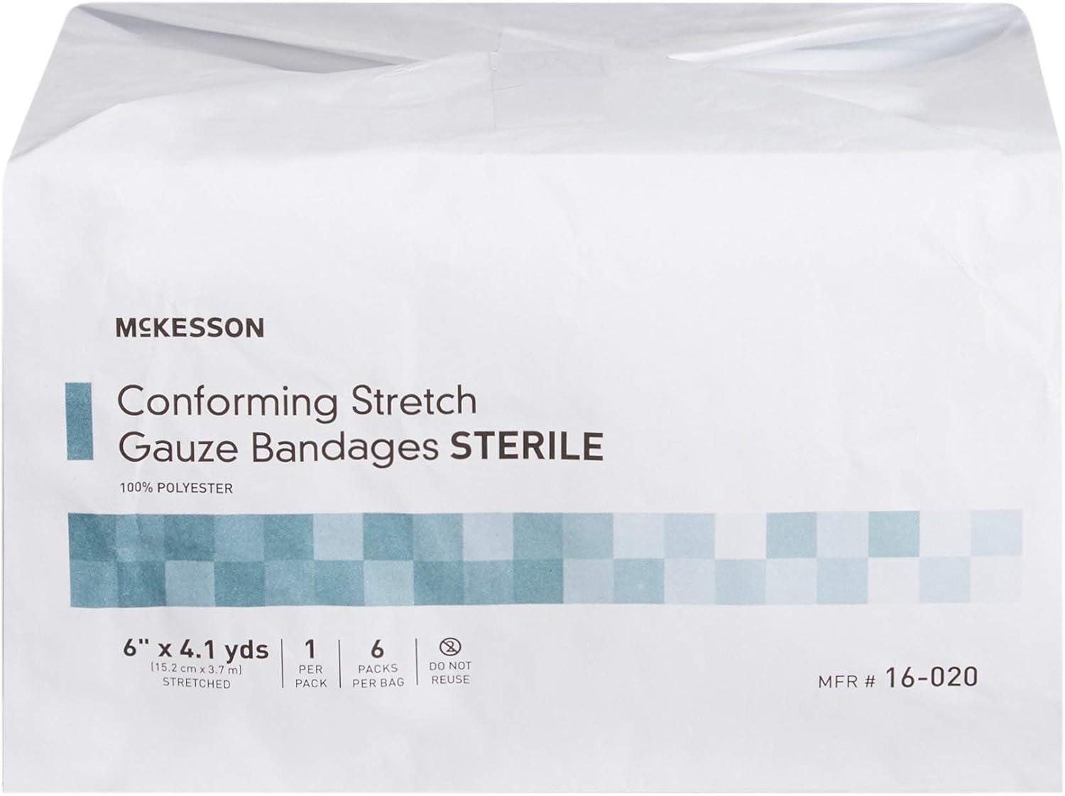 image:imageMcKesson Conforming Stretch Gauze Bandages Sterile 4 in x 4 110 yd 12 Count6 x 41 yd 6 Count