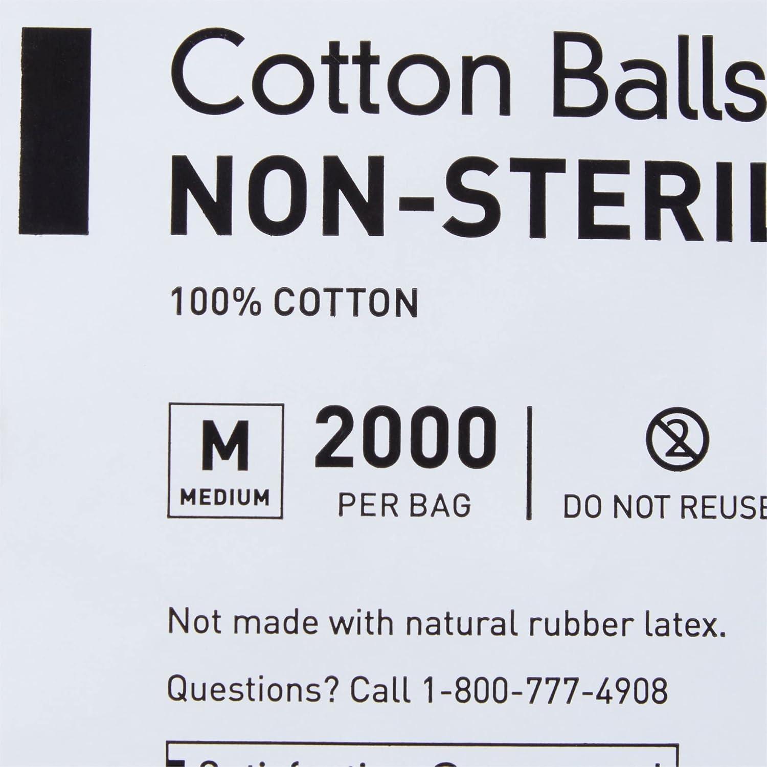 image:imageMcKesson Cotton Balls 2000 Count Bulk 100 Pure Cotton Balls for Face Nail Polish Remover Makeup MediumMedium 2000 Count