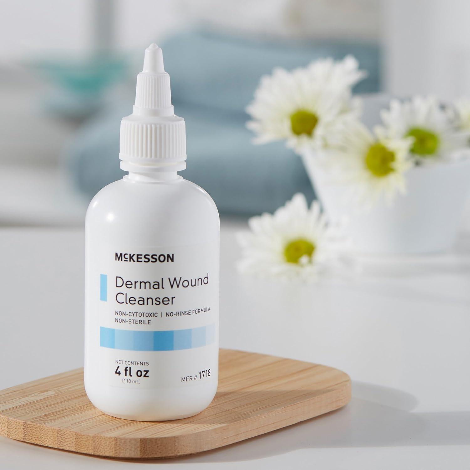image:imageMcKesson Dermal Wound Cleanser NonSterile NonCytotoxic RinseFree Formula 4 fl oz 12 Count12 ct