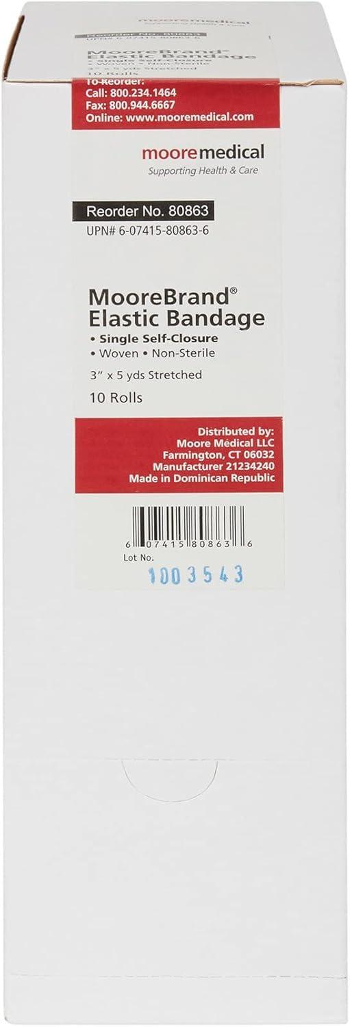 image:imageMcKesson Elastic Bandage Wrap with Hook and Loop Closure Tan Compression Bandage 3 in x 4 12 yd 10 Count 1 Pack