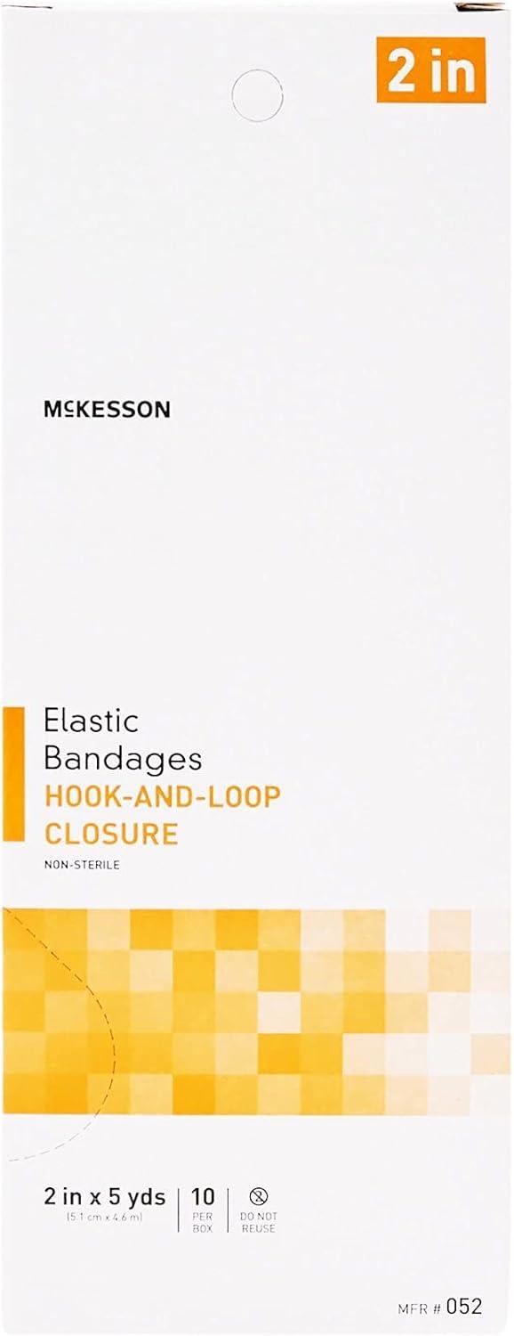 image:imageMcKesson Elastic Bandage with Hook and Loop Closure LatexFree Compression Bandage 2 in x 5 yd 10 Count 5 Packs 50 Total