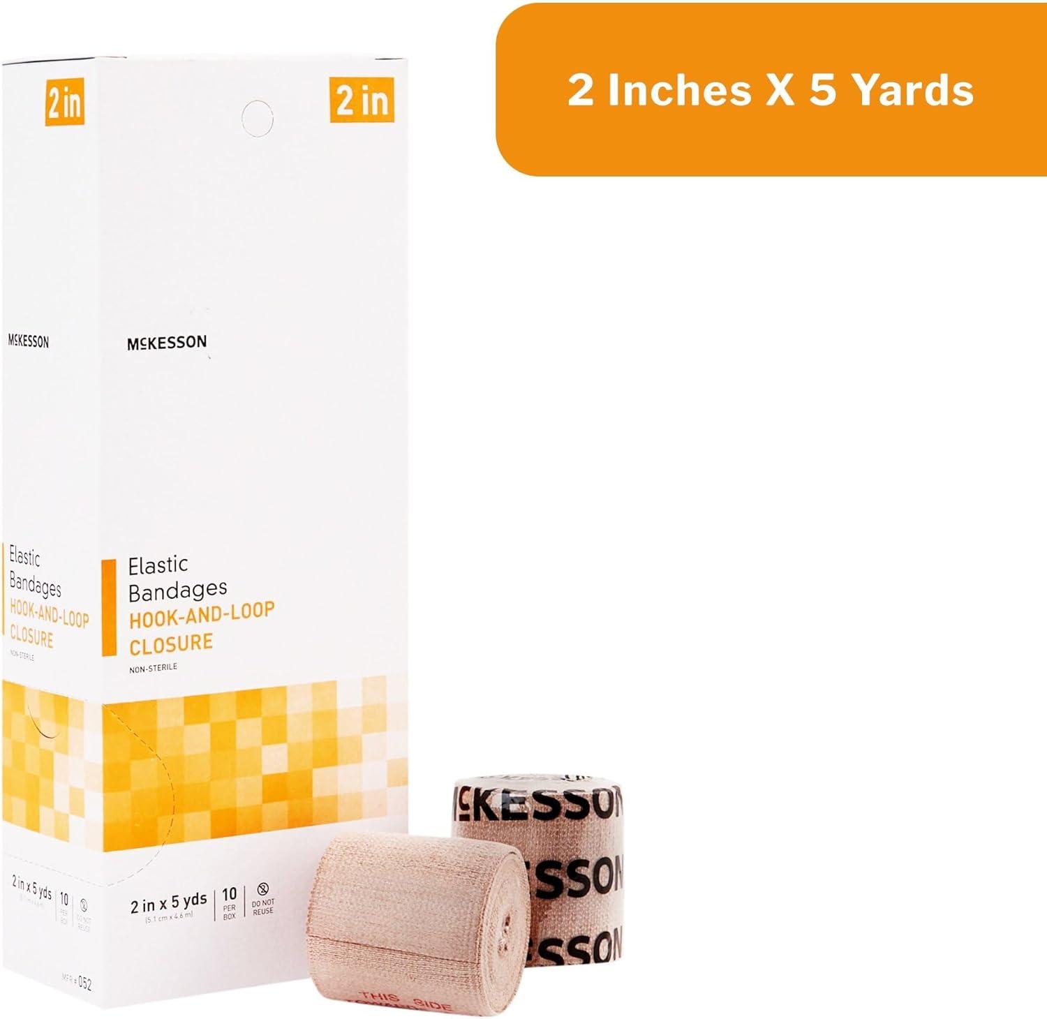 image:imageMcKesson Elastic Bandage with Hook and Loop Closure LatexFree Compression Bandage 2 in x 5 yd 10 Count 5 Packs 50 Total