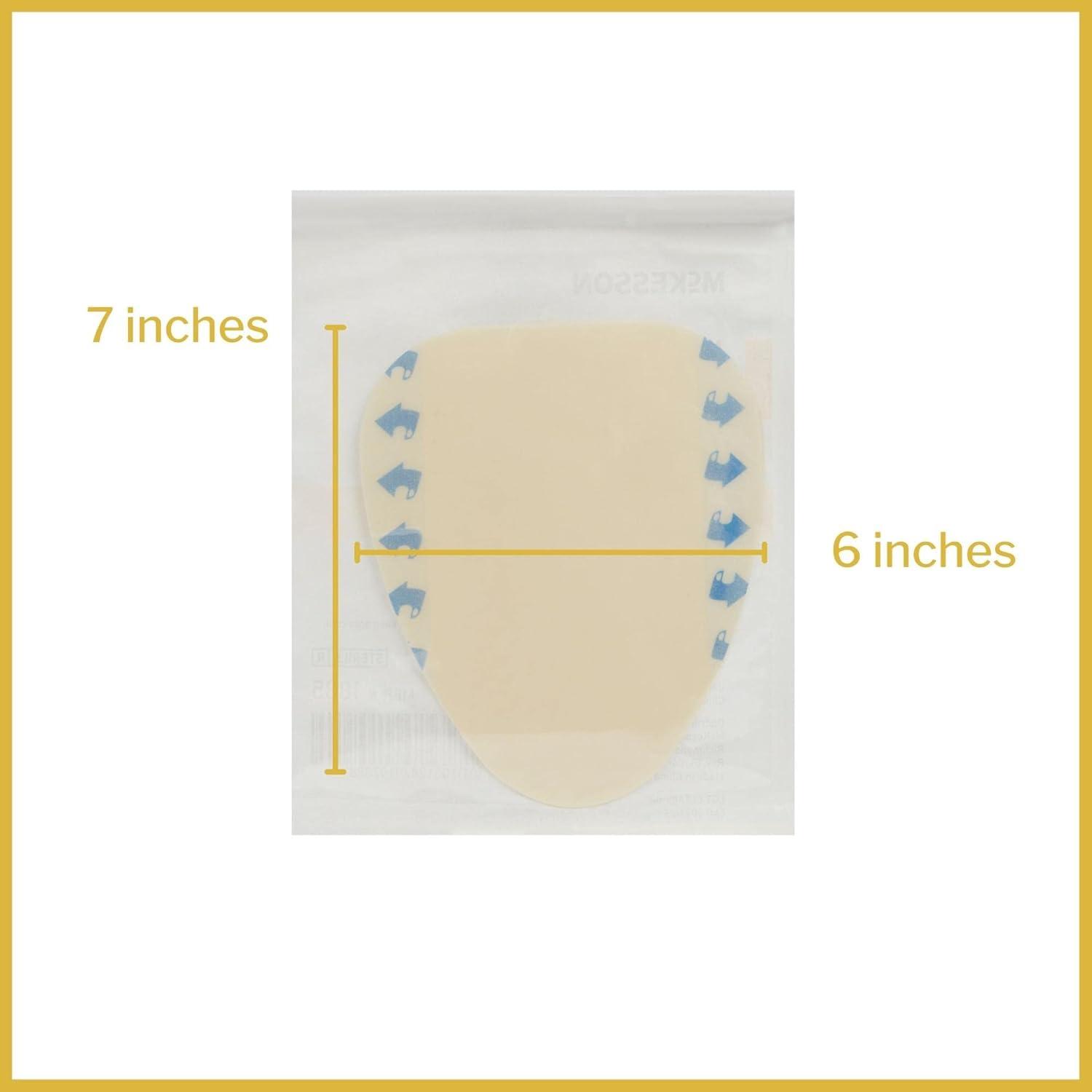 image:imageMcKesson Hydrocolloid Dressing Sacral Thin 10 Dressings SelfAdhesive Sterile Bandage Waterproof Patch for Bed Sore Mild Burn Blister Acne Care 6 in x 7 in6 x 7 Inch