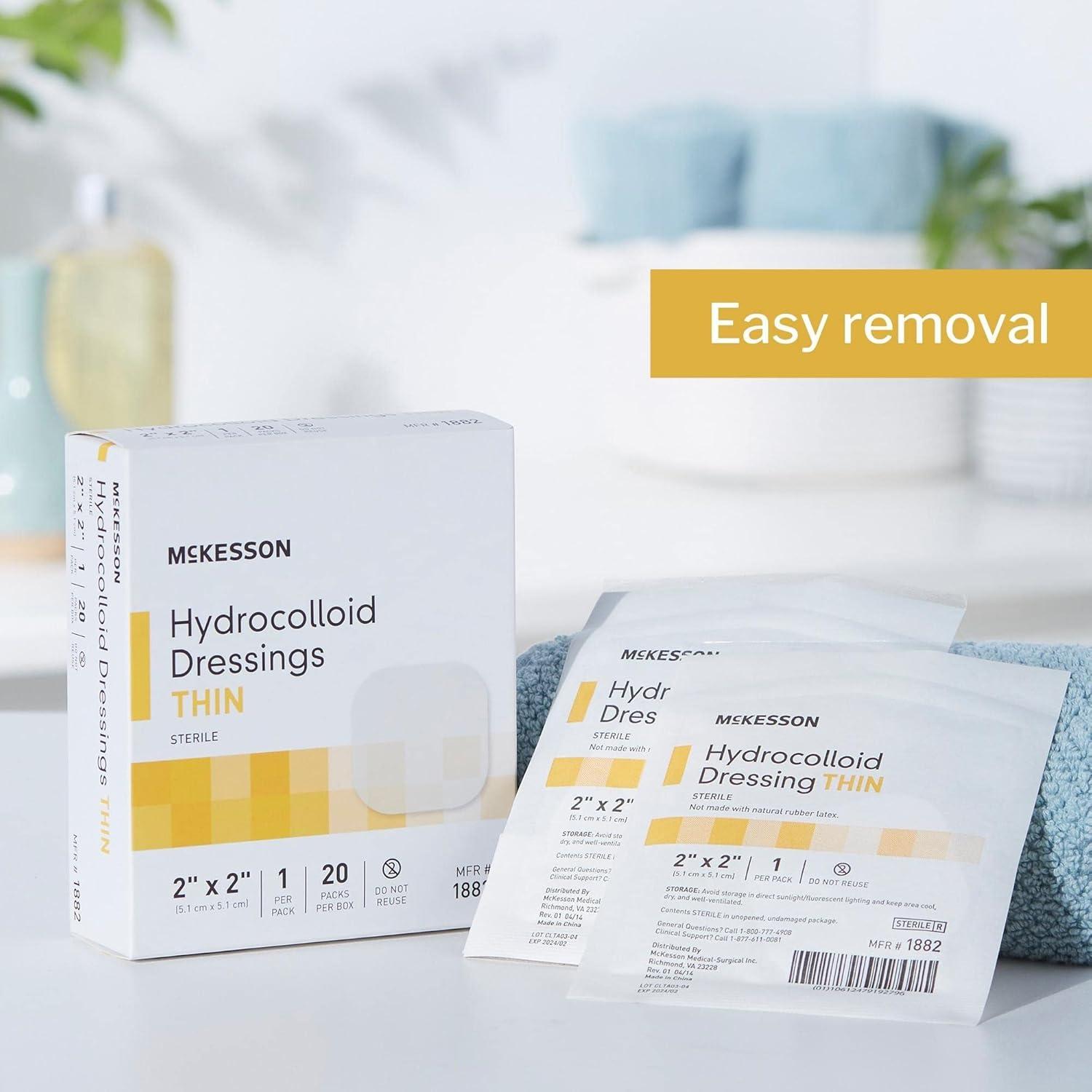 image:imageMcKesson Hydrocolloid Dressing Sacral Thin 10 Dressings SelfAdhesive Sterile Bandage Waterproof Patch for Bed Sore Mild Burn Blister Acne Care 6 in x 7 in2 x 2 Inch