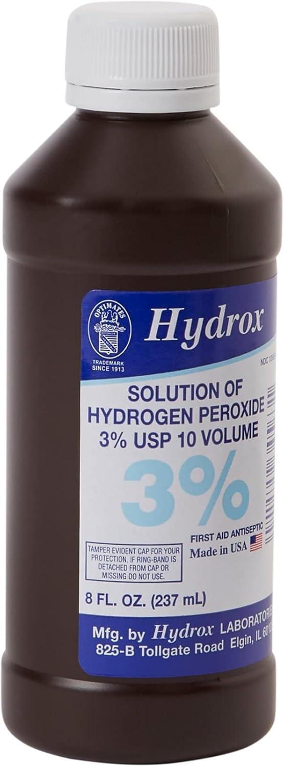 image:imageMcKesson Hydrogen Peroxide 3 8 oz Pack of 1 Topical Solution USP First Aid Antiseptic Oral Debriding Agent