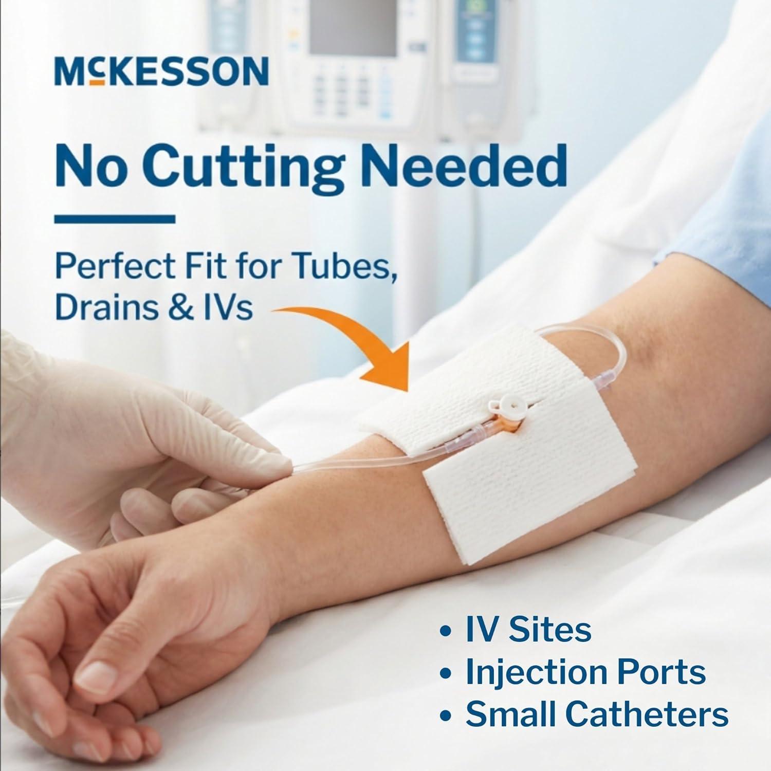 image:imageMcKesson IV Gauze Pads 2x2 Inch Sterile Split Sponges 1400 Sponges 20 Box Bulk LowLint Dressing for IV Sites Injection Ports amp Small Catheters 2 per Pack2x2 Inch