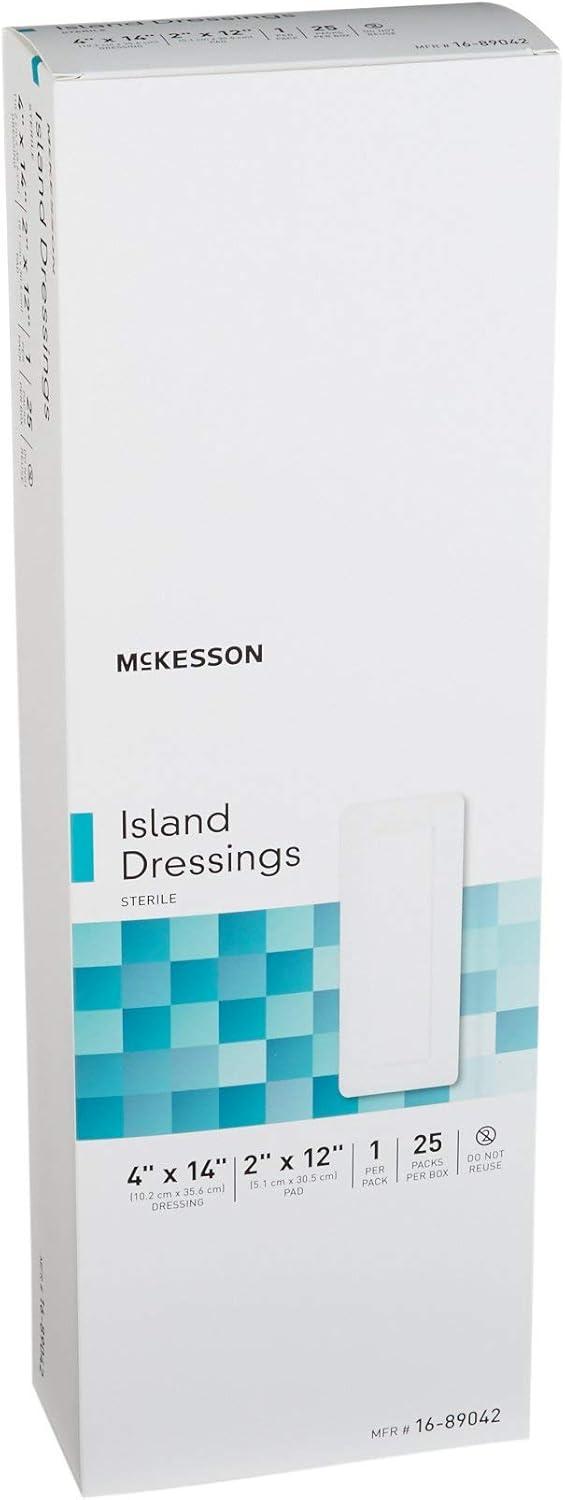 image:imageMcKesson Island Dressing Sterile PolypropyleneRayon 4 in x 10 in 25 Count 1 Pack4 X 14 Inch 100 ct