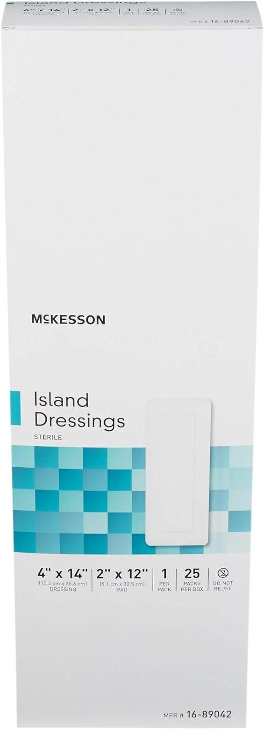 image:imageMcKesson Island Dressing Sterile PolypropyleneRayon 4 in x 10 in 25 Count 1 Pack4 X 14 Inch 100 ct
