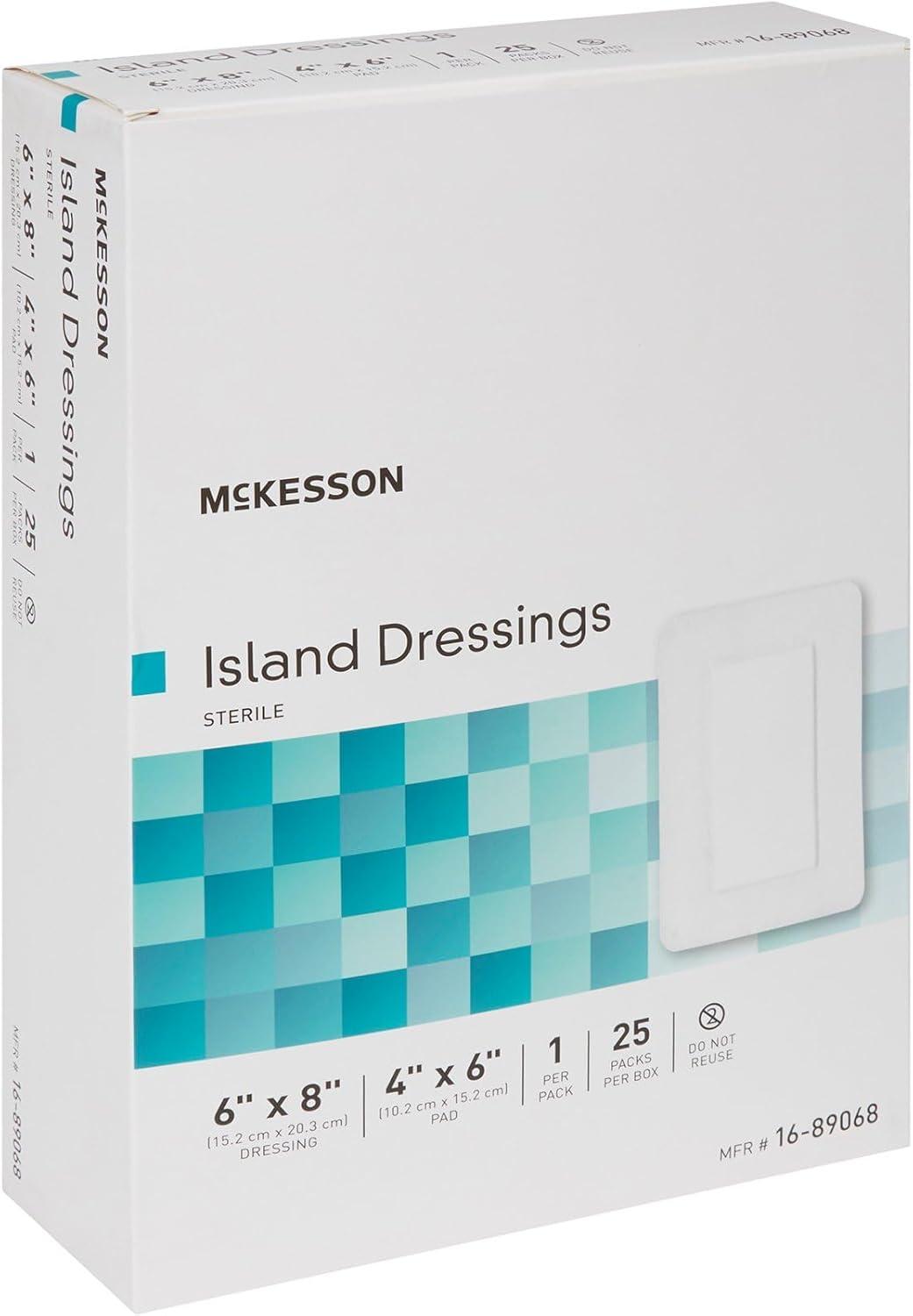 image:imageMcKesson Island Dressing Sterile PolypropyleneRayon 4 in x 10 in 25 Count 1 Pack6 X 8 Inch 100 ct